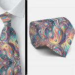 Gravata Premium Faux Holographic Opal Paisley Neck Tie<br><div class="desc">Vintage Boho Elegant Rainbow Faux Holographic Paisley Neck Tie Add a touch of refined vintage boho style to your formal attire with this Faux Holographic Opal Paisley Jacquard Faux Silk Neck Tie. Perfect for grooms, groomsmen, and guests with a flair for bohemian-inspired elegance, this tie combines timeless color contrast for...</div>