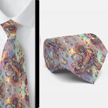 Gravata Premium Faux Holographic Opal Paisley Neck Tie<br><div class="desc">Vintage Boho Elegant Rainbow Faux Holographic Paisley Neck Tie Add a touch of refined vintage boho style to your formal attire with this Faux Holographic Opal Paisley Jacquard Faux Silk Neck Tie. Perfect for grooms, groomsmen, and guests with a flair for bohemian-inspired elegance, this tie combines timeless color contrast for...</div>