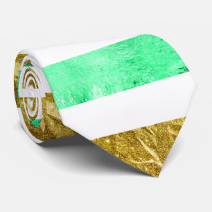 Gravata Presente brilhante de faixa verde para homens