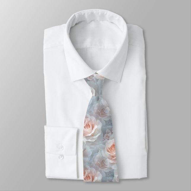 Gravata Presente Clássico para Padrinho de Casamento Flor  (Amarrado)