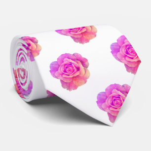 Gravata Presente de festa com padrão floral de rosa vintag