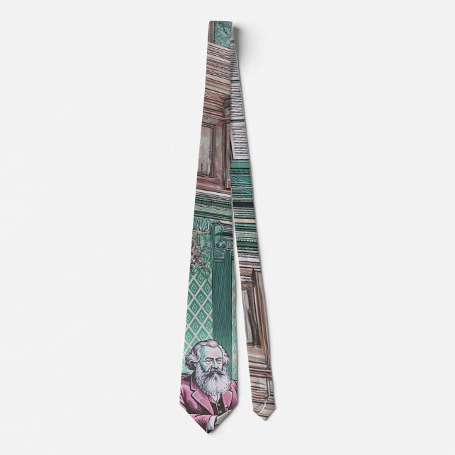 Gravata Presente de Karl Marx (Fundador do Marxismo) (Frente)