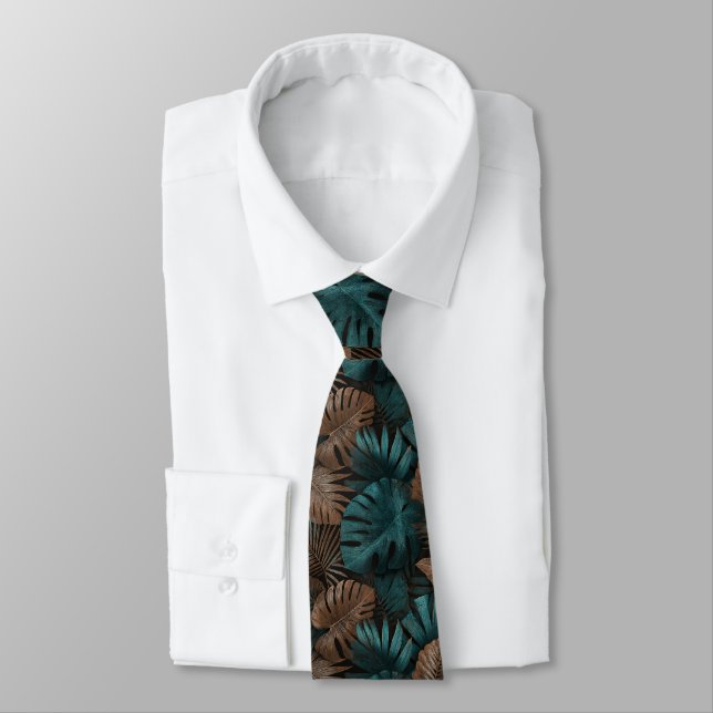 Gravata Presente de Natal Bonito para Marido Flor Tropical (Amarrado)