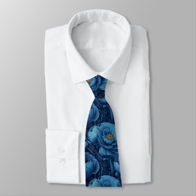 Gravata Presente de Natal na Moda para o Pai Ranunculus (Amarrado)