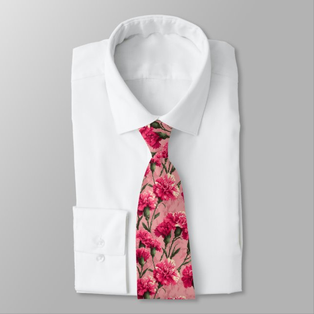 Gravata Presente Elegante De Cravo Floral Para Namorado (Amarrado)