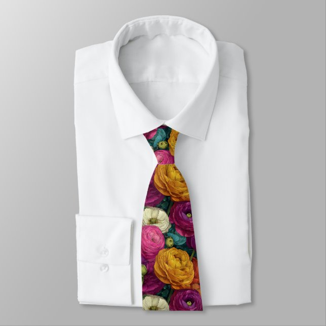 Gravata Presente Elegante Para Namorado Ranunculus (Amarrado)