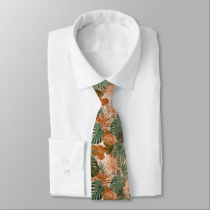 Gravata Presente Elegante para Padrinhos Floral Tropical