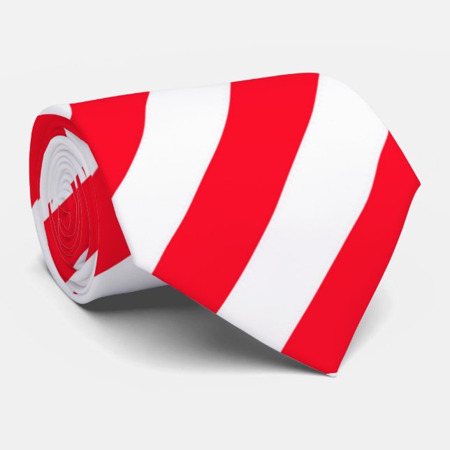 Gravata Presente Red Stripe para homens, presente para cas (Rolled)