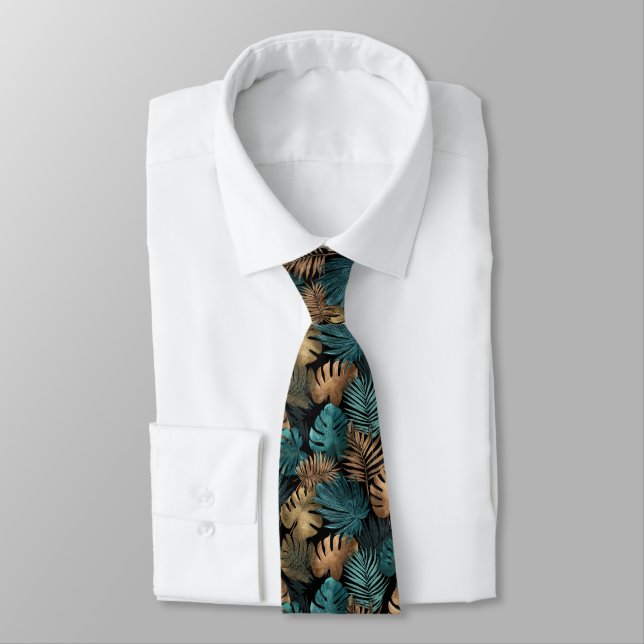 Gravata Presentes Elegantes para Homens Flor Tropical (Amarrado)