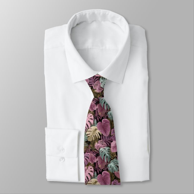Gravata Presentes Únicos Para Marido Floral Tropical (Amarrado)