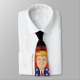 Gravata Presidente Donald Trump. Bandeira americana.