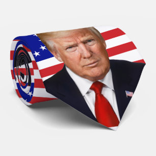 Gravata Presidente Donald Trump - bandeira de Betsy Ross!