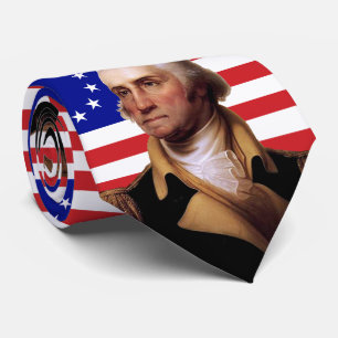 Gravata Presidente George Washington & bandeira de Betsy