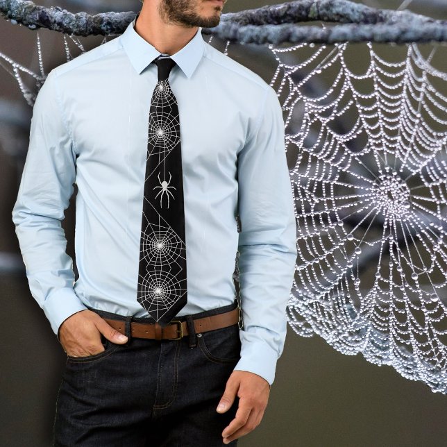 Gravata Preta de Teias de Aranha de Halloween (Criador carregado)