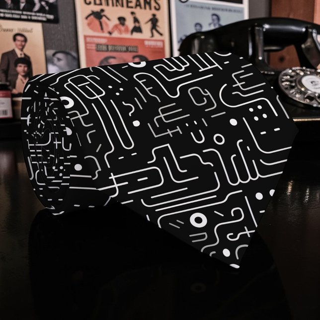 Gravata preta e branca personalizada (Criador carregado)