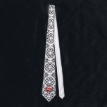Gravata Preto Branco e Vermelho Torre de Máscara<br><div class="desc">Qualquer gravador que não esteja impresso frente e verso pode ser personalizado por você para ter o impressão no lado traseiro também. Basta clicar em personalizar mais e selecionar tudo e copiar e,  em seguida,  selecionar o lado traseiro e colar.</div>