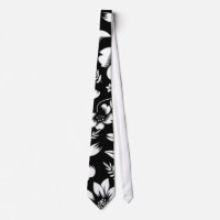 Preto Branco Folhas Florais Modernas Soprando