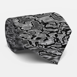 Gravata Preto Cinzento Estampado Monograma