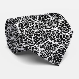 Gravata Preto e branco moderno colar de padrão orgânico