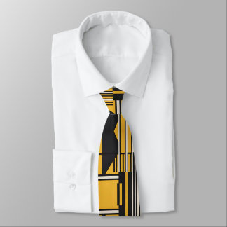 Gravata Preto e Dourado