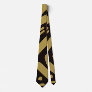 Gravata Preto e Dourado