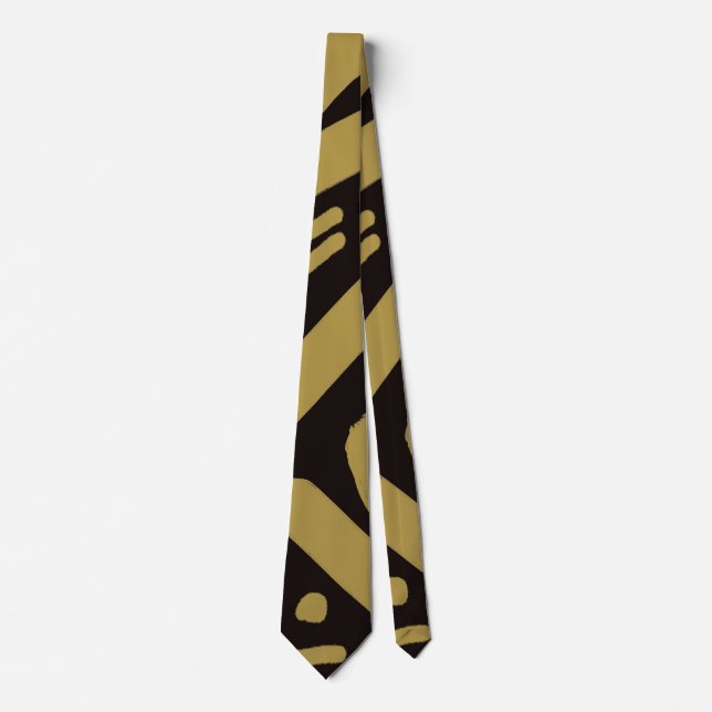 Gravata Preto e Dourado (Frente)