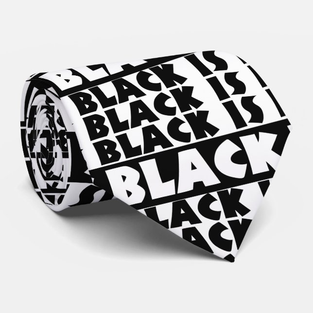 Gravata Preto é Preto (Rolled)