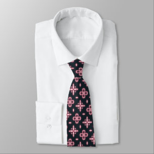 Gravata Preto e Rosa