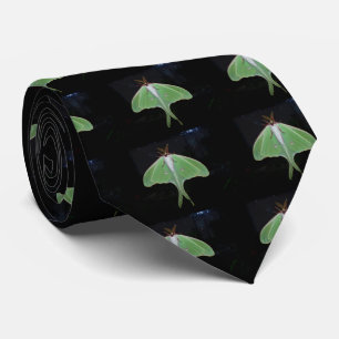 Gravata Preto e Verde da Mariposa Luna