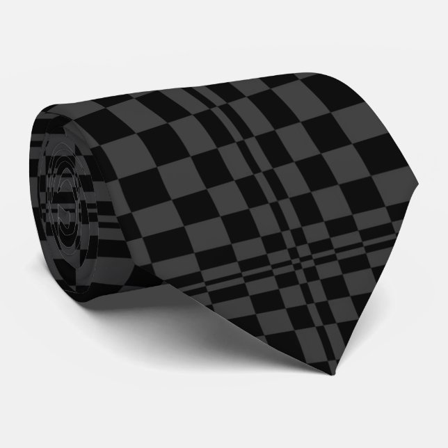 Gravata Preto na arte Op preta (Rolled)