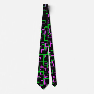 Gravata Preto Verde Azul Roxo Padrão