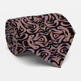 Gravata Pretty Rainbow Colored Ribbon Twists Pattern Art