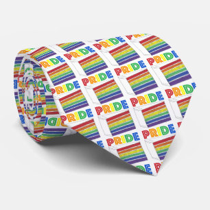 Gravata PRIDE Rainbow Layer Cake Slice Gay Pride Tie