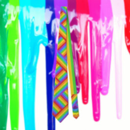 Gravata Pride Weave: Bandeira do Arco-Íris Entrelaçada