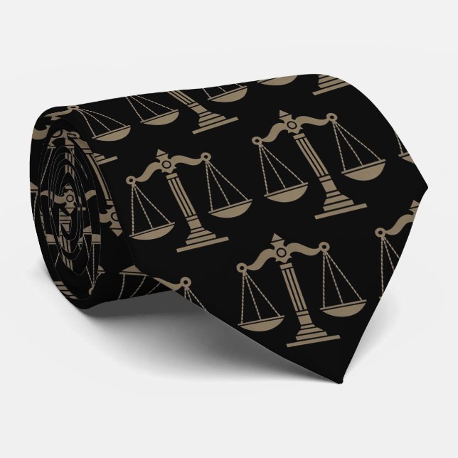 Gravata Professional Lawyer Attorney luxury Black Gold     (Rolled)