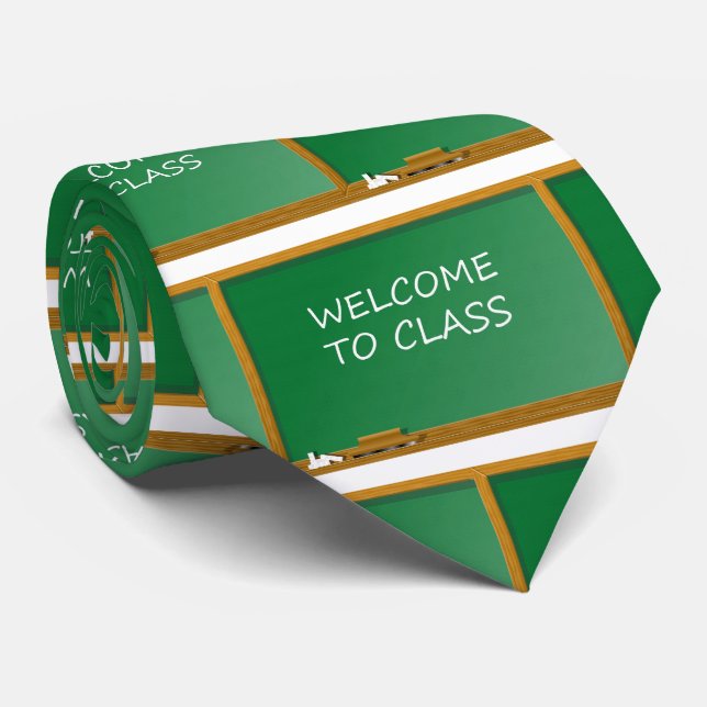 Gravata Professora Principal Bem-Vindo À Classe (Rolled)