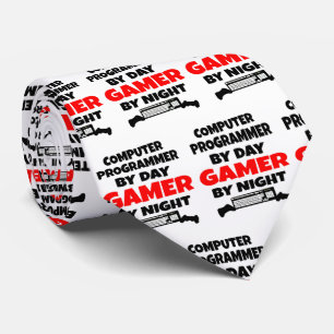 Gravata Programador de computador adora reproduzir Videos 