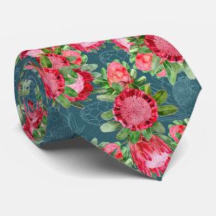 Gravata Protea Rosa Vinhos De Jardim De Aquarela