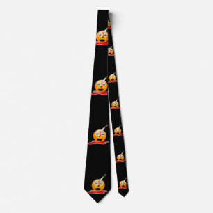 Gravata pscho emoji mens halloween neck tie