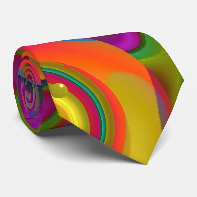 Gravata Psicodélica Punch, abstrato legal (Rolled)