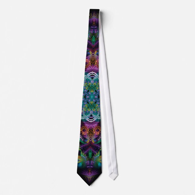 Gravata Psychedelic Chakra Fractals Templia Tie (Frente)
