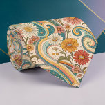 Gravata Psychedelic Floral 1970s Custom Necktie Tie<br><div class="desc">This custom necktie is a vibrant statement piece,  drawing inspiration from the free-spirited energy of the 1970s. Its eye-catching,  psychedelic design makes it a perfect accessory for those who love bold fashion and retro aesthetics. Each tie is carefully crafted to bring a unique and memorable touch to any outfit.</div>