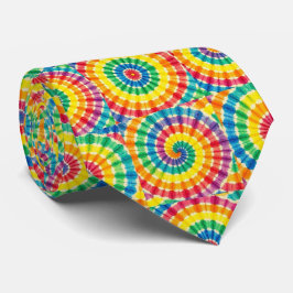 Gravata Psychedelic Tie Dye Arco-íris