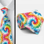 Gravata Psychedelic Tie-Dye Pattern<br><div class="desc">Turn up the color and let your style make a statement with this psychedelic tie-dye necktie. Featuring a vibrant neck-focused pattern that radiates from the center in a swirl of electric blues, fiery pinks, sunshine yellows, and deep purples, this design brings retro energy into a modern wardrobe. Inspired by classic...</div>