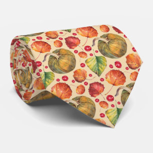 Gravata Pumpkin Boho Terracotta outono Folhas