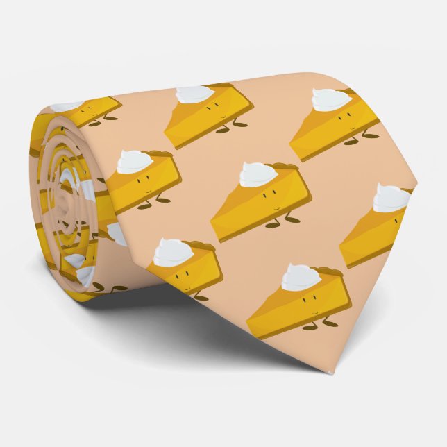 Gravata Pumpkin Pie Slice Novelty Tie Personagem de desenh (Rolled)