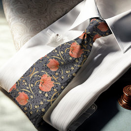 Gravata Puppies vermelhos Pimpernel William Morris Padrão