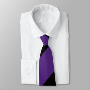 Gravata Purple and Black Broad Regimental Stripe