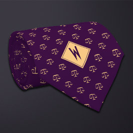Gravata Purple Attorney Scales of Justice