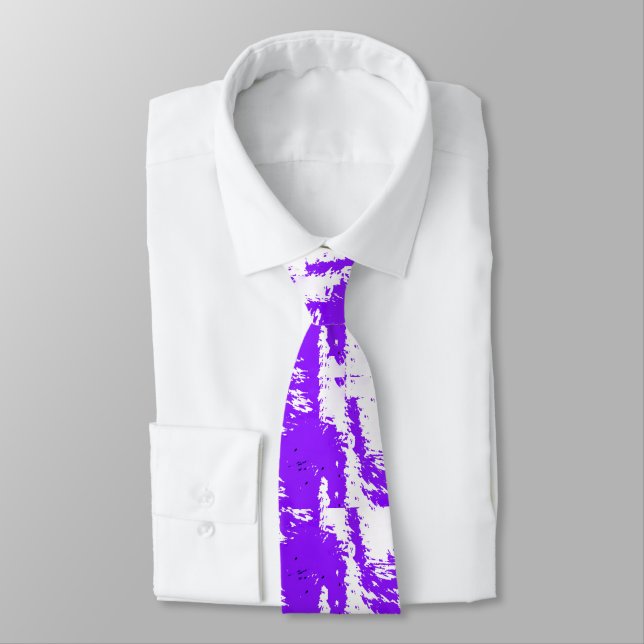 Gravata Purple Brushstroke Neck Tie for Artistic Impact (Amarrado)